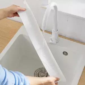 (색상 화이트)싱크대 씽크대 세면대 물막이 주방 키친 욕실 화장실 다용도 멀티 물튀김방지 물받이 가림막