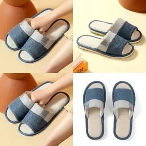 ( )린넨 실내화 255 260mm 네이비 홈슬리퍼 실내실내화