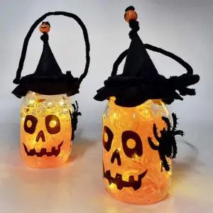 할로윈 DJF365C1 투명 보틀 LED 장식 조명 만들기(4인묶음포장)