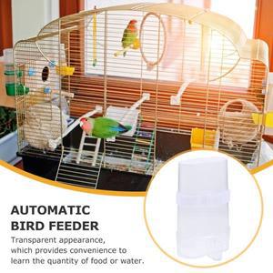 2세트 플라스틱 새 모이통 자동 급수기  식품 용기  디자인 공간 절약 애완 동물 먹이 상자