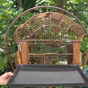 2개입 애완동물 케이지 트레이 플라스틱 바닥 팬 누수 방지 교체용 호환 강아지 토끼 새 앵무새 소형 동물