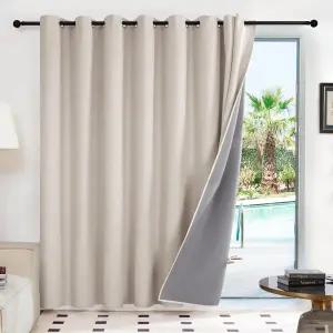 데코노보 100 암막 파티오 도어 커튼 플랙센 100W x84L 인치 1 패널