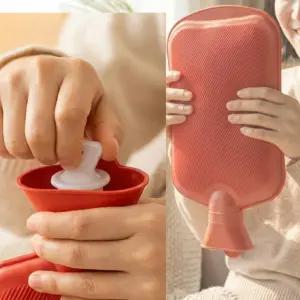 따뜻한 3L 대용량 보온 물주머니 고무 찜질팩 냉온 겸용 핫백 캠핑 차박 필수