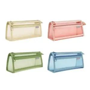 메쉬 삼각필통 펜슬 파우치 연필통 연필파우치 안경집 다용도파우치 빅사이즈필통