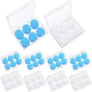 24쌍 소프트 실리콘 이어플러그 퍼티 수면 수영용 투명 파란색