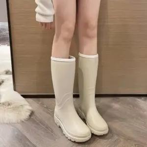 [라일리] Rly 여성 롱 작업 방수 통굽 신발 장화 레인 부츠