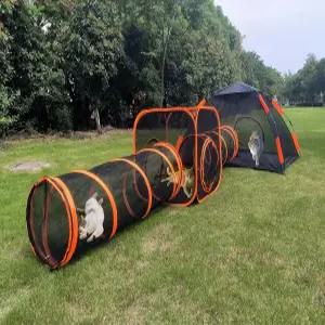 4 in 1 펫 캣 앤 도그 터널 텐트 접이식 야외 팝업 플레이펜 케이지 펜스 하우스 스타일