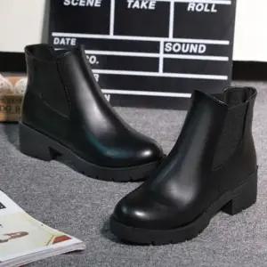 [라일리] Rly 키높이 가보시 여성 첼시부츠 밴딩 통굽 워커 편