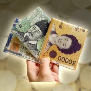 프린트 지폐 현찰 라운딩 골프지갑 용돈봉투 3types 골프지갑 돈봉투 세뱃돈봉투