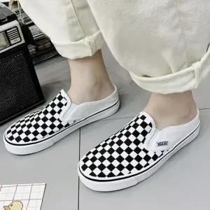 남여공용 체크 뮬 스니커즈 운동화슬리퍼 커플블로퍼 연예인운동화 데일리운동화