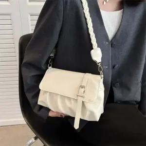 요나 가죽 숄더백 아이보리 크로스가방