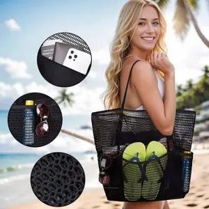 수영장 모래놀이 해변 대용량 4포켓 비치백 가방