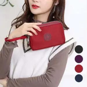 여성 페브릭 미니 사이즈 클러치 핸드폰 지갑 파우치