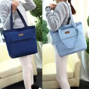 수납력 좋은 데님 소재 기본 스타일 데일리 숄더백