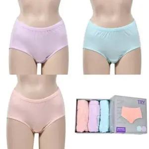 패션] () 쾌적한 은나노 가공 파스텔 여성 맥시 팬티 3매입 주