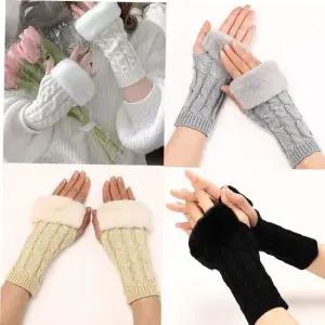 패션 포인트 손토시 겨울 니트릿퍼핸드워머 숏 털 암워머