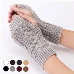 짧은 꽈배기 핸드워머 편한 손목토시 니트