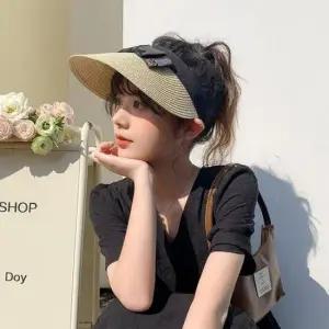 자외선 차단 데일리 여성 모자 햇빛가리개 라탄 썬캡
