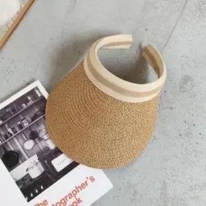 여름모자 챙모자 베이지 라피아햇 썬캡 여성용 밀짚모자