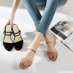 스트랩 여성 샌들 로우힐 신발 여자 슬리퍼 샌들힐 여성스트랩샌들 여성여름신발