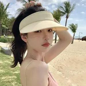 [패션] 베이직 썬캡 여성 햇빛 축구 그늘 모자