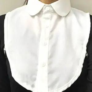 쉬폰 페이크셔츠 라운드 목카라 화이트 목카라