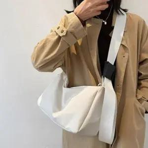 여성 레더 크로스백 1P 넓은 스트랩 가방 데일리백