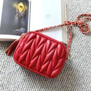 뜨개모양 스티치 입체스타일 태슬지퍼 미니크로스백