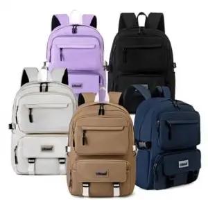 [JED] 베이직 학원 캐주얼 학생 포켓 가방 학교 백팩 디자인 남성 여성 중학생