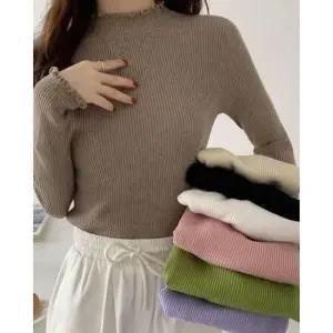 [JED] 튤립 목티 여성 니트티 폴라티 하프 여자 심플