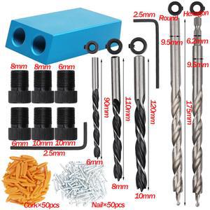 ONNFANG 목공 경사 구멍 로케이터 지그 키트 드릴 가이드 세트 15 각도