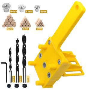 목공 장부촉 지그 드릴 가이드 포지셔닝 구멍 드릴링 키트 금속 목재 도구
