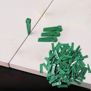 100개 플라스틱 타일 쐐기 스페이서 재사용 가능 클립 지정기 위치 레벨링 세라 바닥