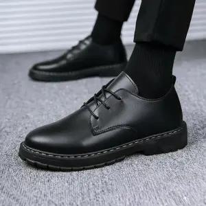 [센트럴몰]남성 플랫구두 레더 베이직