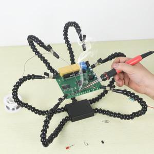 NEWACALOX 유연한 팔 납땜 보조기구 수리 자동차 전자제품 보석 페인팅 예술 DIY 고정구