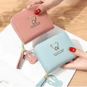 골드 곰돌이 장식 지퍼 동전 카드지갑 학생 이쁜지갑 20대카드지갑 카드지갑목걸이