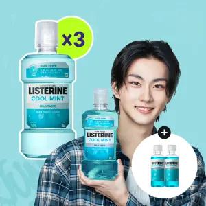 리스테린 쿨민트 마일드 750ml, 3개 + 증정(쿨민트 100ml, 2개)