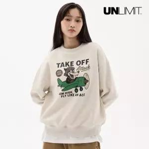 [택가 69,000원] 언리미트 Take Off Crewneck (U25DTTS117) 남녀공용