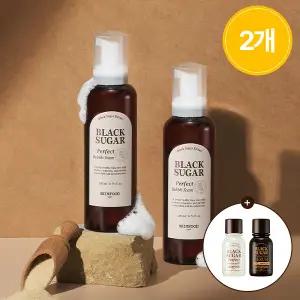 [스킨푸드][1+1]블랙슈가 퍼펙트 버블 폼 200ml+(증정)클렌징오일14ml+에센셜14ml