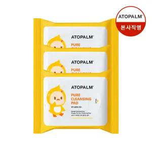 아토팜 퓨어 클렌징 패드 30매x3개 세트+[증정]클렌징패드30매+징크선크림10g