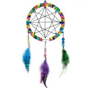 맘아트 DIY 드림캐쳐 만들기 키트 무지개 여름만들기 인테리어 방꾸미기 소원