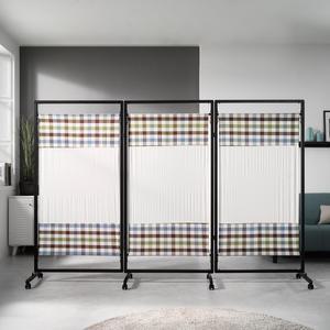 이동식파티션 750B*3단-[브라운선염체크]/병원칸막이