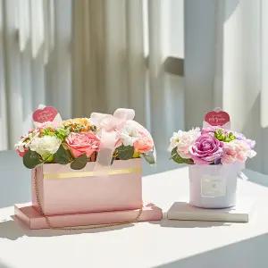 (메종드플로레) 사랑합니다 어버이날 카네이션 스승의날 비누꽃 화분 돈꽃다발 용돈박스 2size-4color (택1)