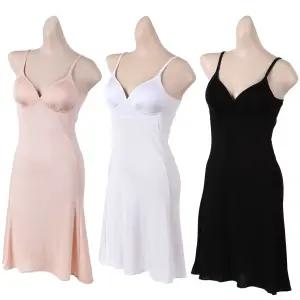 인견 캡브라 나시 롱슬립 노와이어 끈조절 원피스 속치마