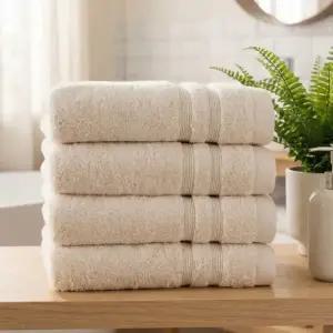 송월타올 오가닉 프리미엄 세면타월 코마사 30수 170g 4매