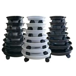 이동식 원형 물받침/화분받침대/이동식/바퀴/서랍/화분받침