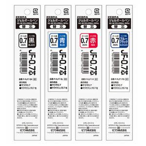 제브라 RJF7 사라사 JF-0.7 젤볼펜 0.7mm 리필심/10P