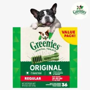 그리니즈 오리지날 레귤러 밸류팩 1.02kg 36개입 / 강아지 치석 제거 껌 간식