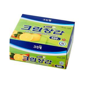 크린랩 크린 장갑 500매 1팩 위생 비닐 일회용 요리/미용/다용도 뽑아쓰는 1회용품