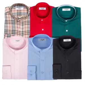 국내산 차이나 카라 남자 긴팔 정장 셔츠 남성 드레스 남방 캐주얼 체크 스트라이프 차이나넥